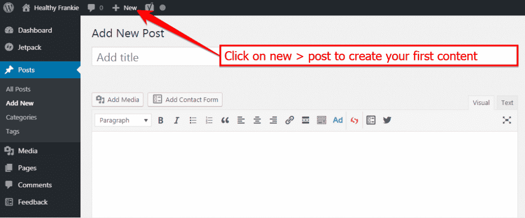 How to post on a wordpress website