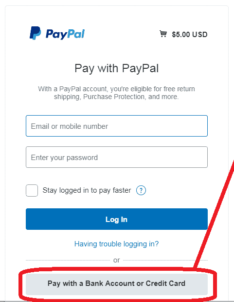 Pay using paypal