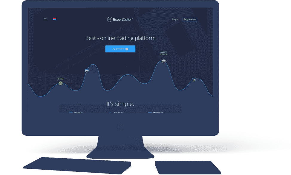 عضویت Expert Option برنامه های وابسته