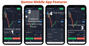 Quotex Mobile App funkcijos