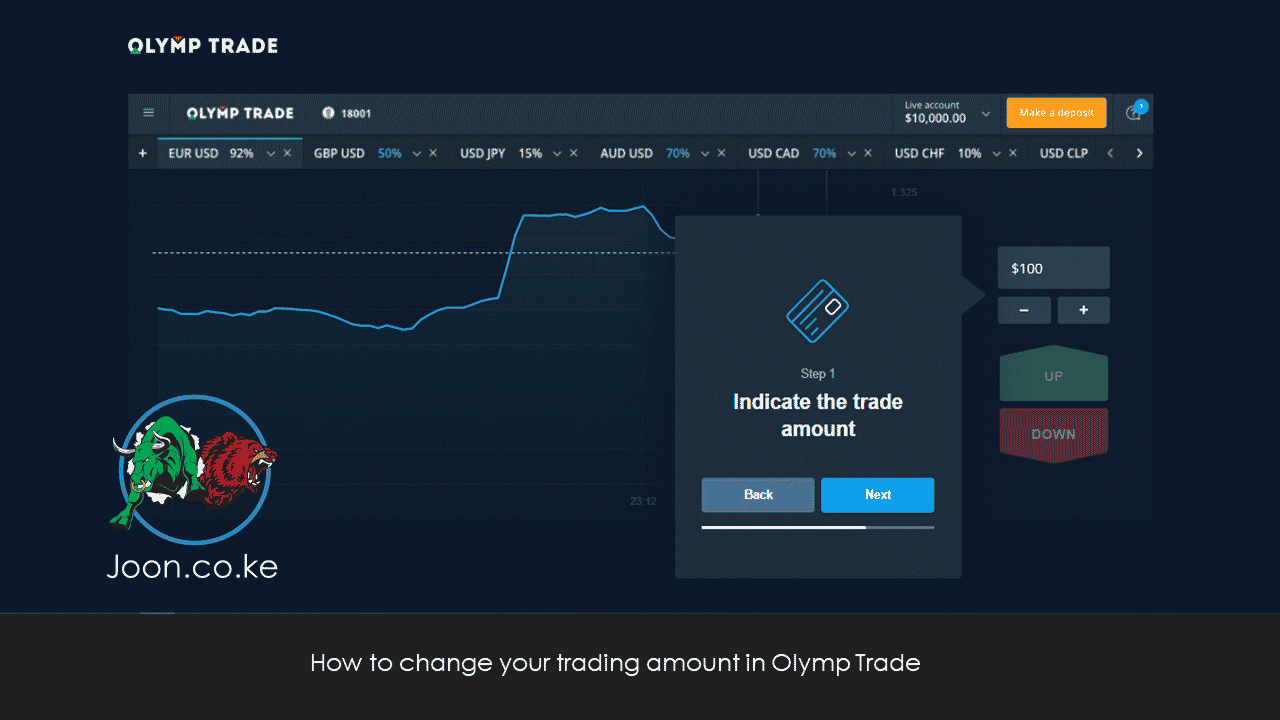 How to change your trading amount in Olymp Trade