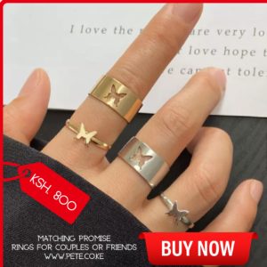 Butterfly Promise Rings for Couples Matching Friendship