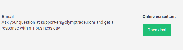 Olymp Trade Live chat