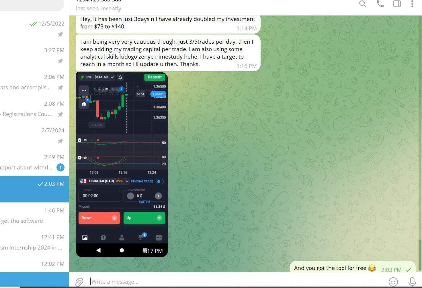 Pocket Option Signals - I have already doubled my investment from $73 to $140.