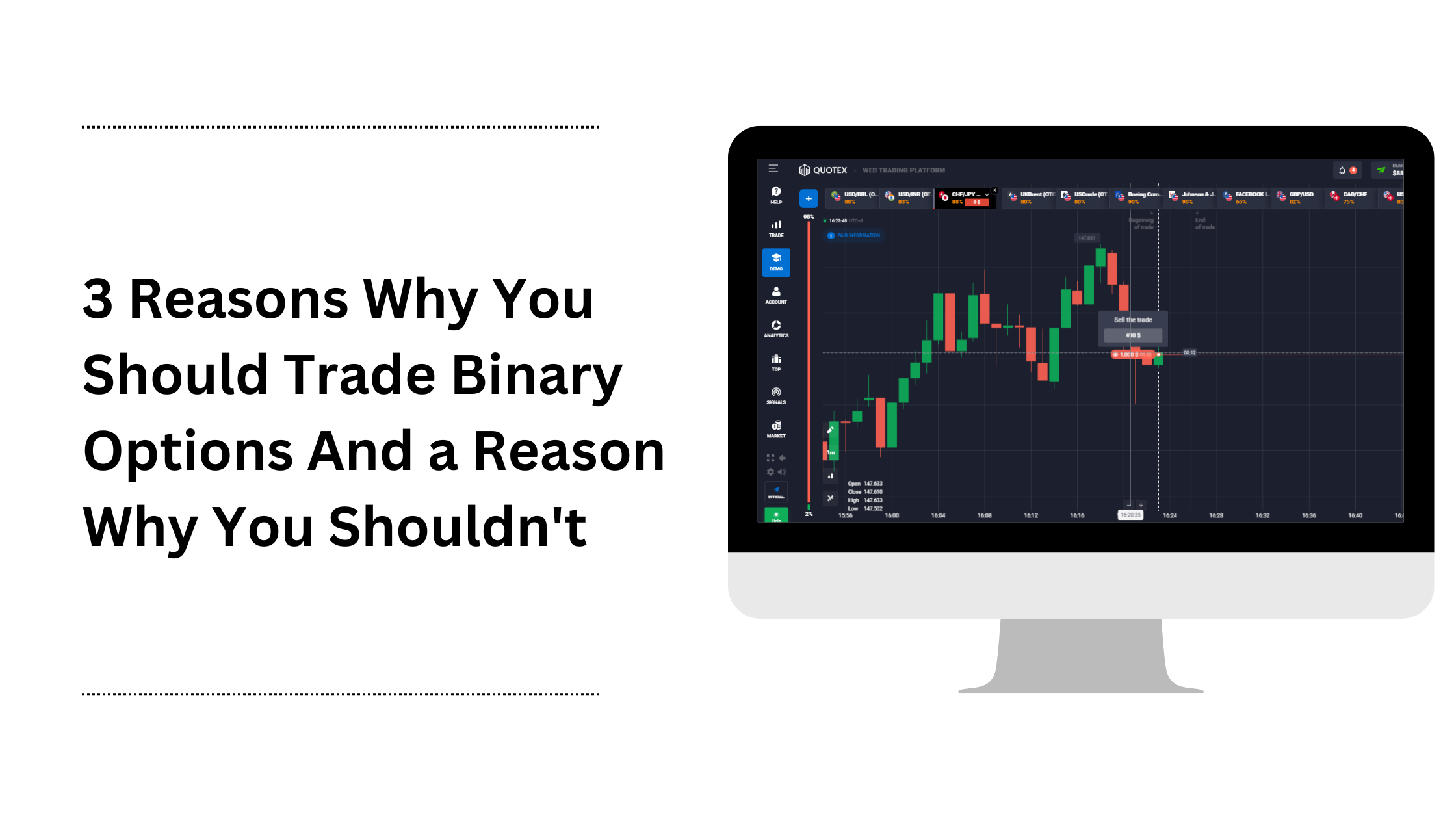 Reasons why you should trade binary options
