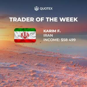 Karim F. Quotex trader of the week Iran