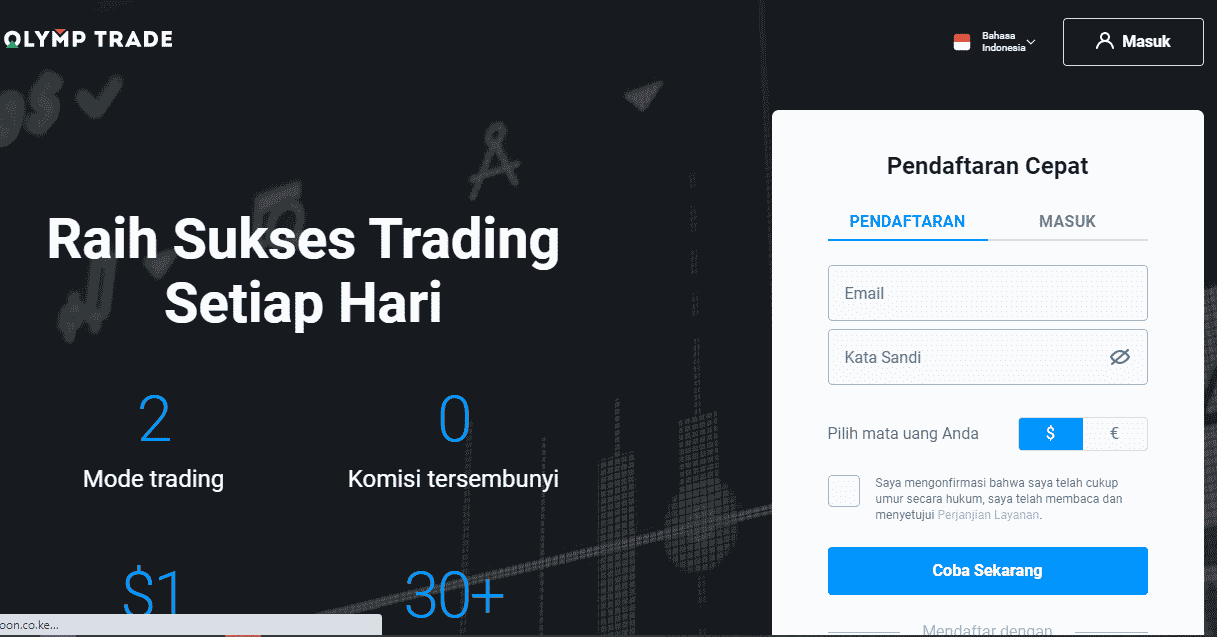 Join Olymp Trade in Indonesia