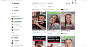 Related TikTok accounts