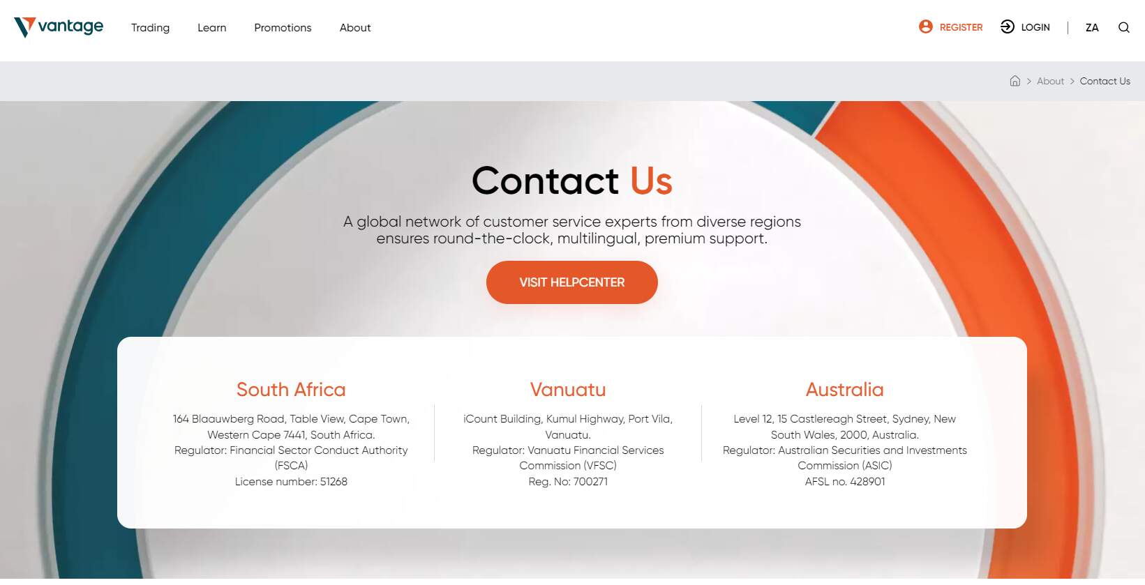 Vantage Fx client support