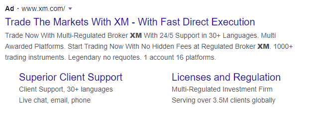 XM Forex ad